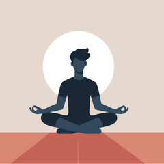 vector flat illustration people yoga