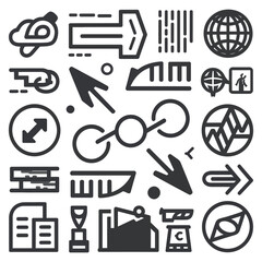  The direction icon isolated on the background