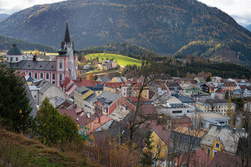 Blick auf Mariazell | Niederösterreich - obrazy, fototapety, plakaty