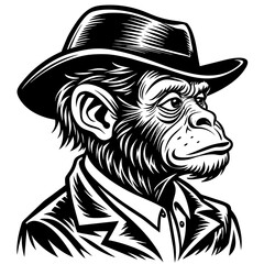 monkey-in-profile-with-hat