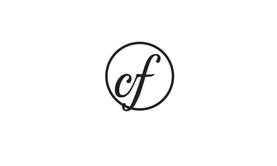 CF, FC, C, F Abstract Letters Logo Monogram