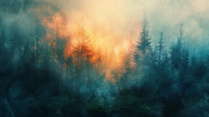 Abstract Landscapes, Coarse texture, Forest, Layered, High, Deep, Natural, Brush strokes, High, Moderate, High, Varied, Yes, Lens Flares, Vignetting, Gradient mapping, Sharpness adjustment