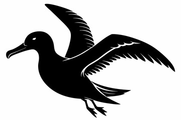 Albatross silhouette on white background, Vector illustration,icon,svg,characters,Holiday t shirt,Hand drawn trendy Vector illustration