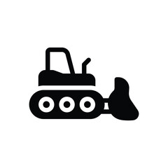 Bulldozer vector icon