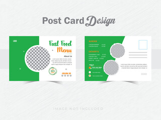 Post Card Design  template business marketing postcard food restaurants 