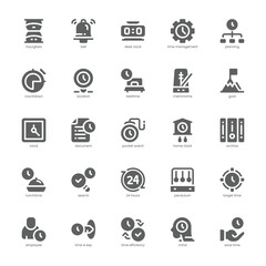 Schedule and Plan icon pack for your website, mobile, presentation, and logo design. Schedule and Plan icon glyph design. Vector graphics illustration and editable stroke.