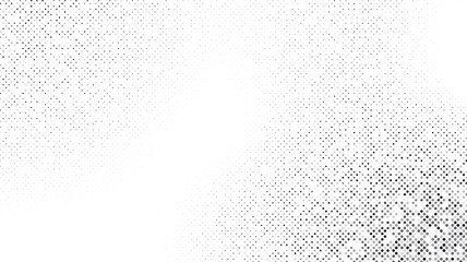 Halftone faded gradient texture. Grunge halftone grit background. White and black sand noise wallpaper.