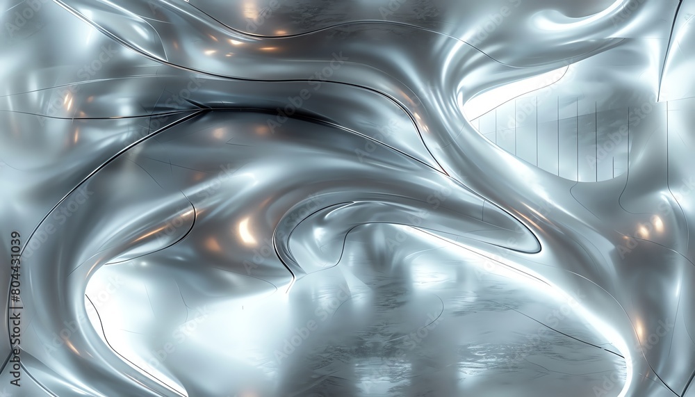 Poster capture the sleek, metallic curves of futuristic technologies in a minimalist setting show intricate