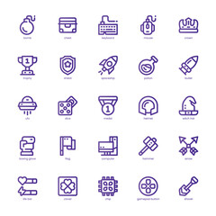 Game Station icon pack for your website, mobile, presentation, and logo design. Game Station icon basic line gradient design. Vector graphics illustration and editable stroke.