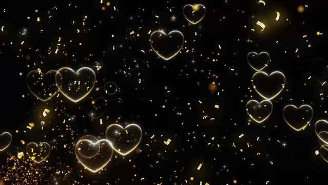 footage air soap bubbles flying in sparkling particles on a black background, bubbles on black