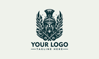 ancient vector logo lord of thai ancient warrior vector logo design