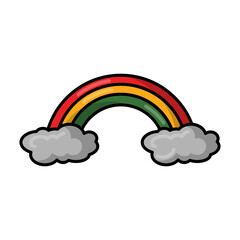 Obraz premium Rainbow and Clouds