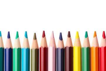 isolated olored pencils isolated with copy space for your text.