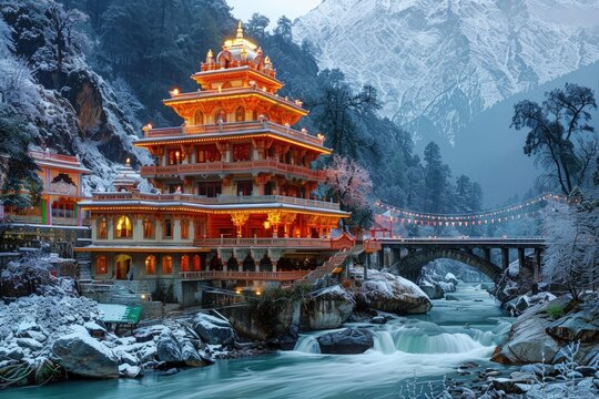 Various views of the Manikaran temple
