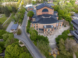 Bayreuth Festival Hall by Richard Wagner, aerial view