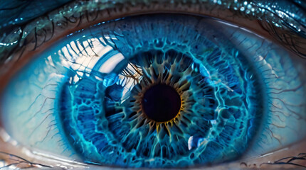 Mesmerizing Extreme Macro Shot of Human Eye in Stunning Blue