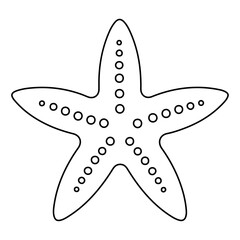 Starfish line icon. Vector illustration, EPS10