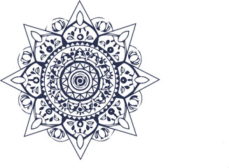 Beautiful mandala art and vector mandala design.