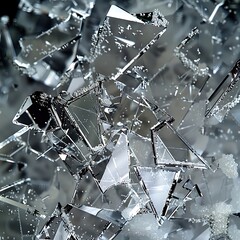 Microscopic view of salt crystals, capturing the random yet beautiful geometric patterns formed by natural crystallization - obrazy, fototapety, plakaty