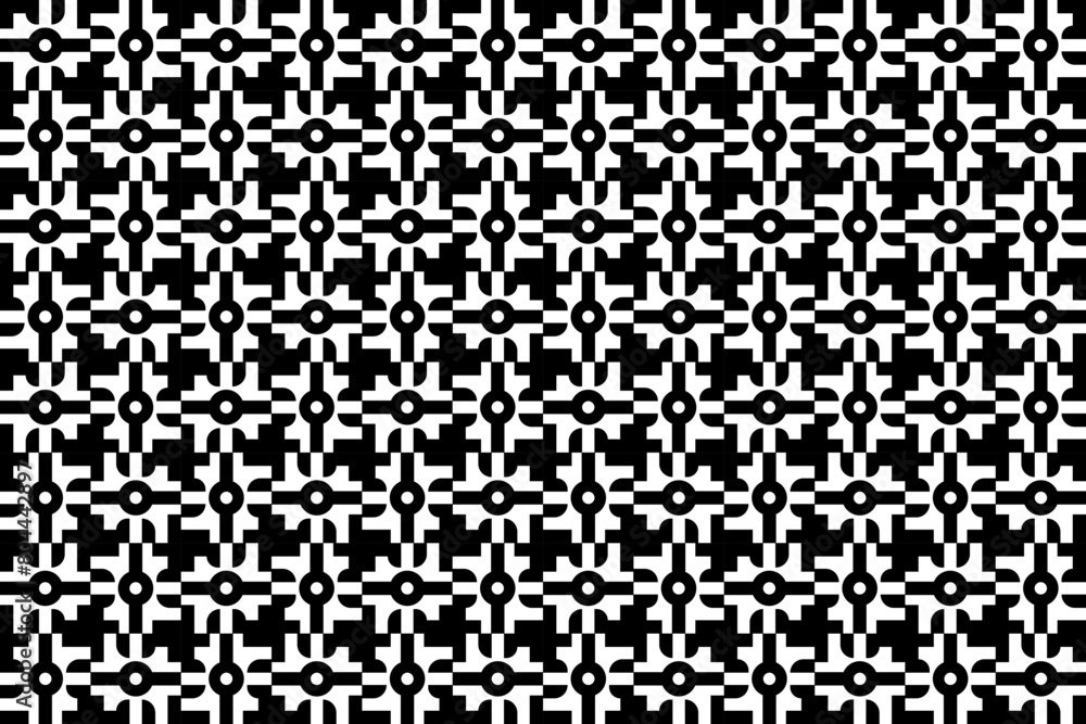 Poster black and white seamless textile pattern. endless repeating pattern in black and white colors. abstr
