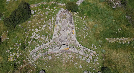 Tomb of the Giants Somu de Sorcu in the Giara di Siddi in central Sardinia