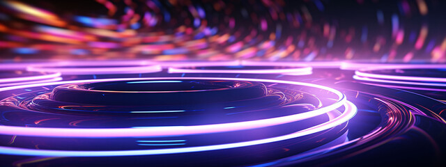 Abstract graphics composed of rotating particles have a technological background