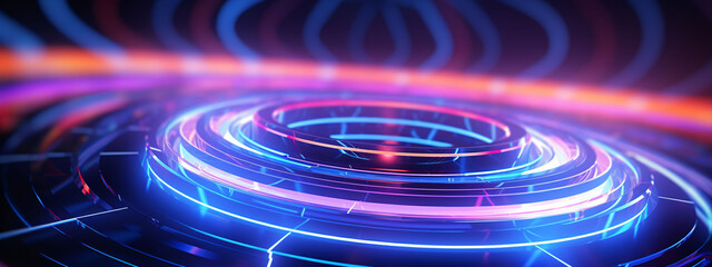 Abstract graphics composed of rotating particles have a technological background