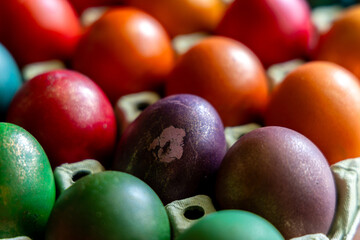 easter eggs in a basket