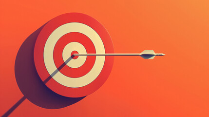 Grid red bullseye, business judgment investment financial field organized concept background