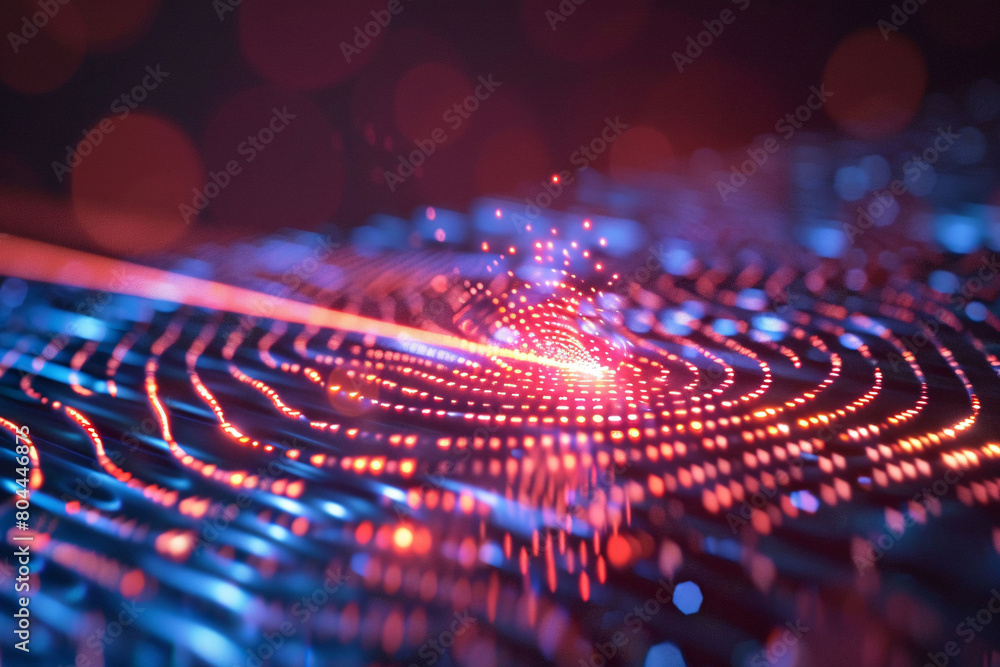 Poster high-tech fingerprint touch screen mobile phone fingerprint password virtual technology background
