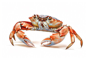 Crab clipart, isolated on white background