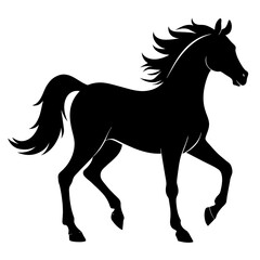 silhouette of a horse