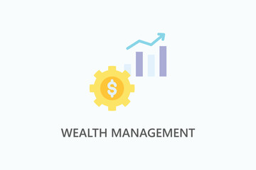 Wealth Management Vector, Icon Or Logo Sign Symbol Illustration 
