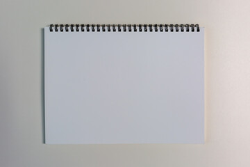 Blank open pocket book, catalog, magazine, note mock up template white paper texture on wood table