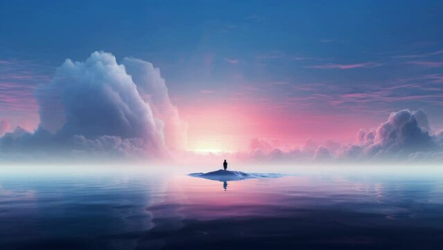 minimalist landscape background seamless looping footage
