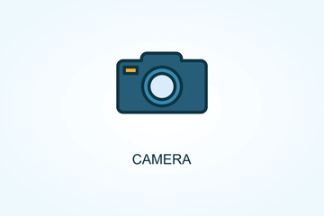 Camera Vector, Icon Or Logo Sign Symbol Illustration