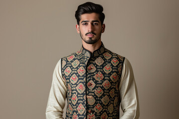 Obraz premium young man in Nehru jacket