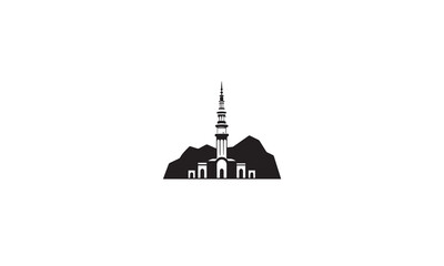 Mosque logo black simple flat icon on white background