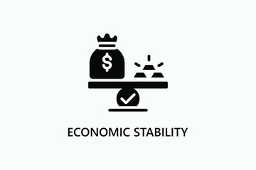 Economic Stability Vector, Icon Or Logo Sign Symbol Illustration 
