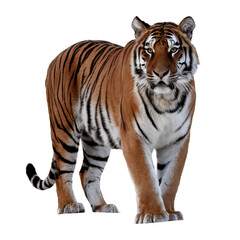Tiger isolated on PNG, transparent background Generative ai