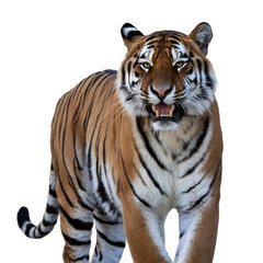 Tiger isolated on PNG, transparent background Generative ai