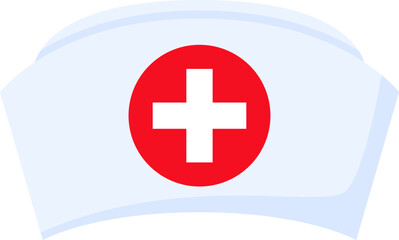 Obraz premium Vector illustration of Nurse cap on transparent background