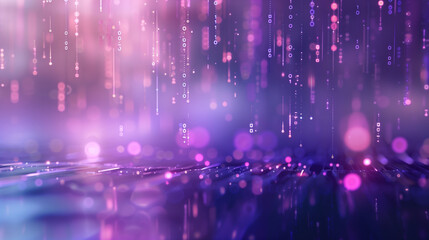 abstract background pink binary code with bokeh