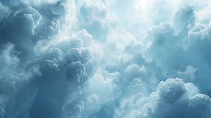 Ethereal 3D clouds moving gently, suitable for calming and soothing website headers