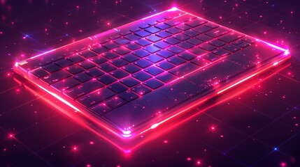 Development of cross-platform websites and mobile apps for laptops. Bright colors.