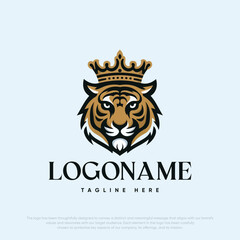  Lion with crown logo template