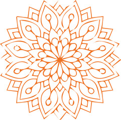 Beautiful flower art and mandala vector design