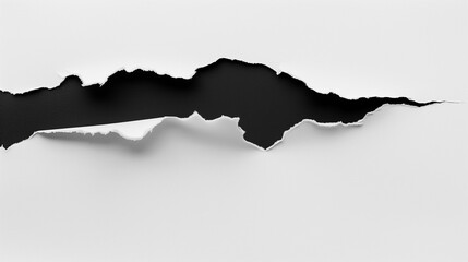 A white piece of paper with black hole