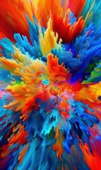 A vibrant explosion of colors in a dynamic abstract background , Background Image For Website