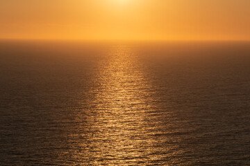 Sea during sunset in Alanya